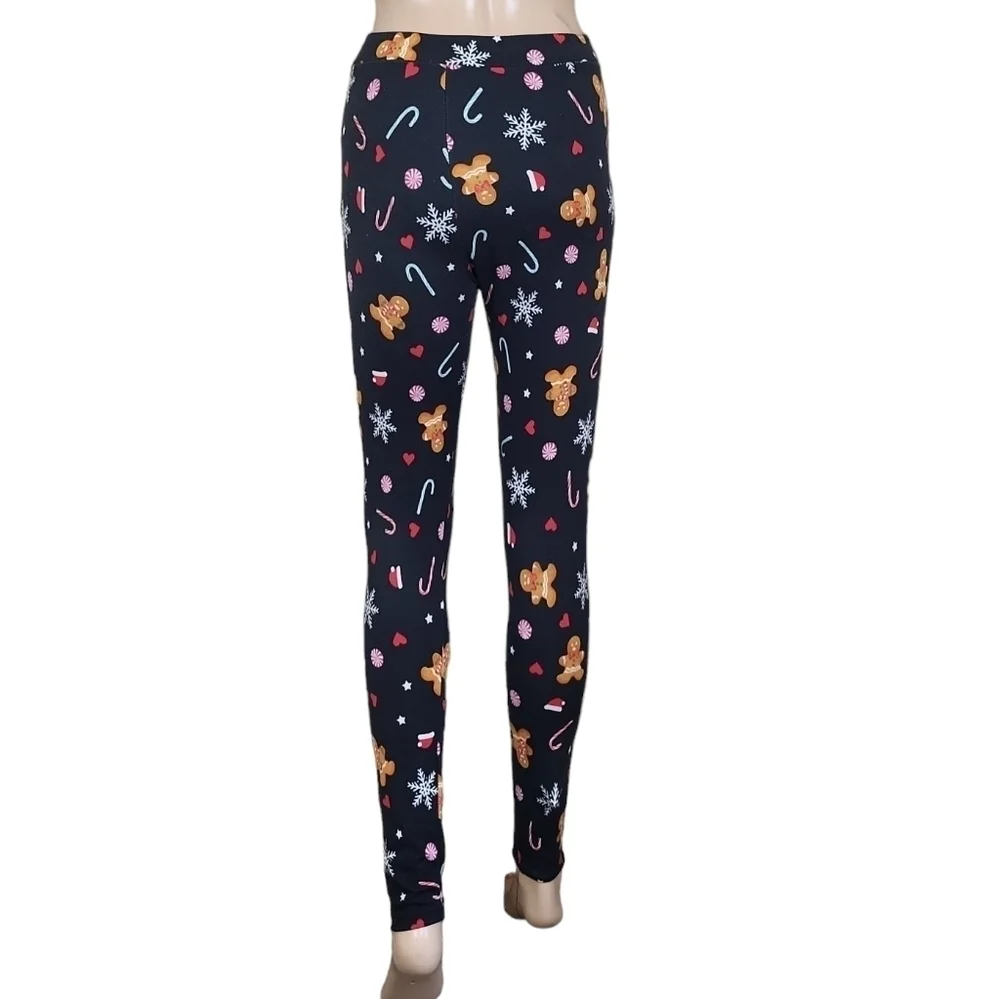 Shosho Gingerbread Candycane Stars Hearts Christmas leggings